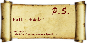 Peltz Sebő névjegykártya